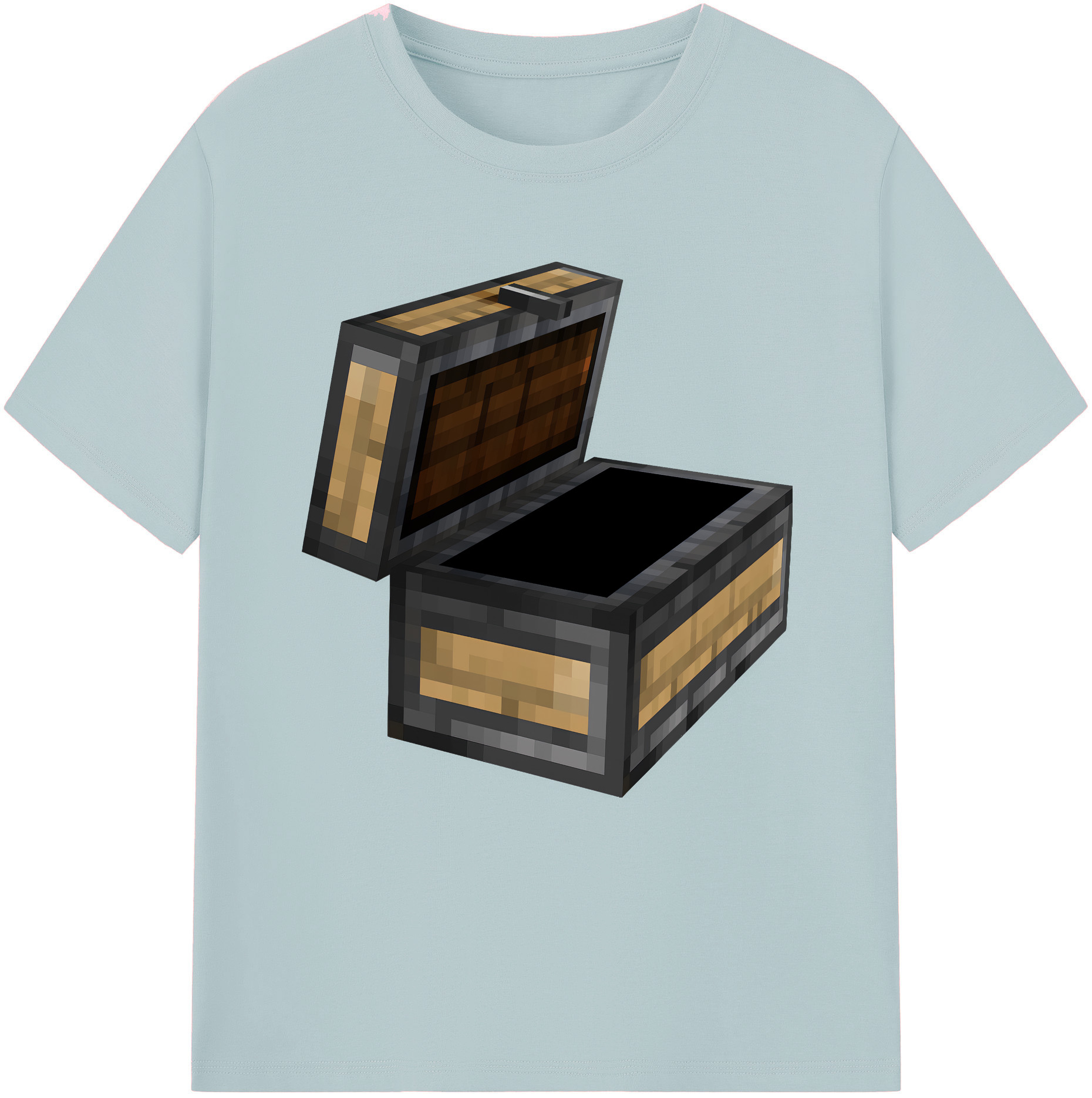 （画像用） マインクラフト ブロックの世界 Minecraft MC Block world 綿100％半袖Tシャツ（フロントプリント）